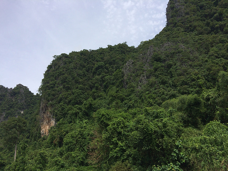 Laos, tubo, hígado, paisaje, naturaleza, montaña, Ver