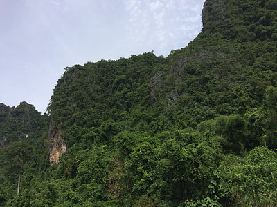 Laos, tubo, fígado, cenário, natureza, montanha, procurar