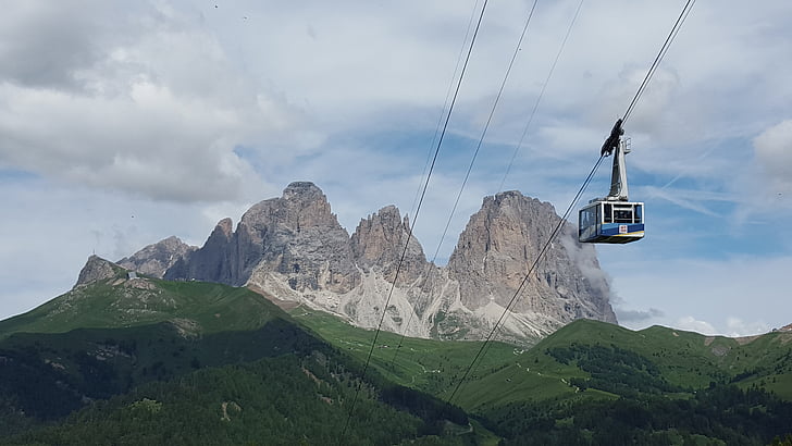 Dolomites, Sassolungo, téléphérique