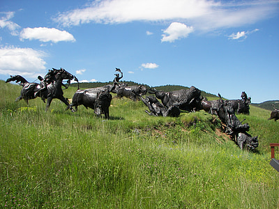 Tatonka, buffle, Indiens, Dakota du Sud, Bison, Meadow, sculpture