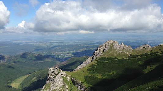 kalnai, Tatrai, Lenkija, kraštovaizdžio, Aukštuosiuose Tatruose