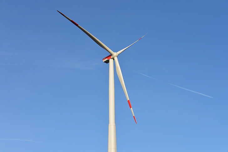 kärrynpyörä, energian, Eco energia, Tuulivoima, taivas, sininen, ympäristöteknologian