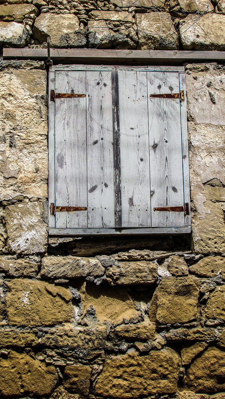 okno, staré, drevené, dom, Architektúra, tradičné, Cyprus