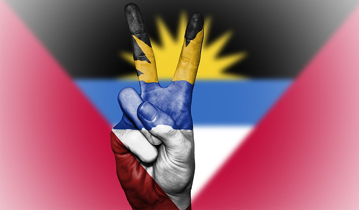 Antigua og barbuda, fred, flagg, Antigua, Barbuda, nasjonale, bakgrunn