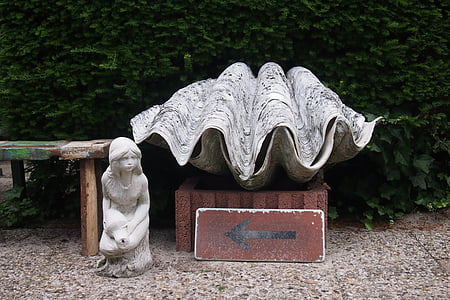 изображение, серый, Парк, Статуя