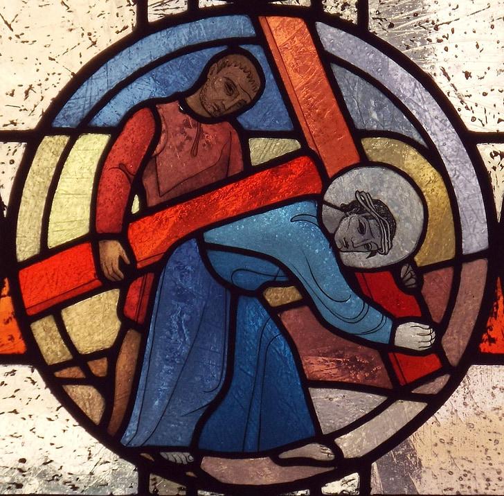 Dom, Trier, Kruisweg, klooster, de kathedraal van Trier, glazen raam, Gebrandschilderd glas