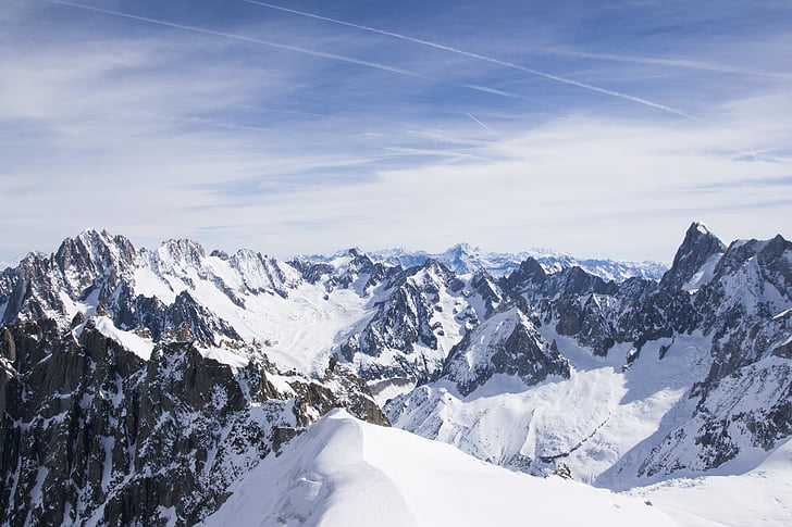 Alpes, montaña, picos de, naturaleza, nieve, paisaje, invierno