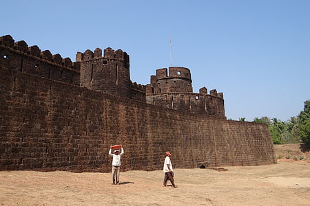 mirjan fort, Uttar kannada, Indija, orientieris, kultūra, drupas, vecais