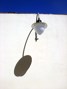 lampa, svetlo, tieň, biela, jednoduchosť, osvetlenie