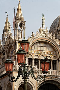 Benátky, Venezia, Lucerna, Itálie, lampa, budova, Architektura