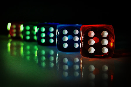cube, colorful, transparent, mirroring, luck, craps, instantaneous speed