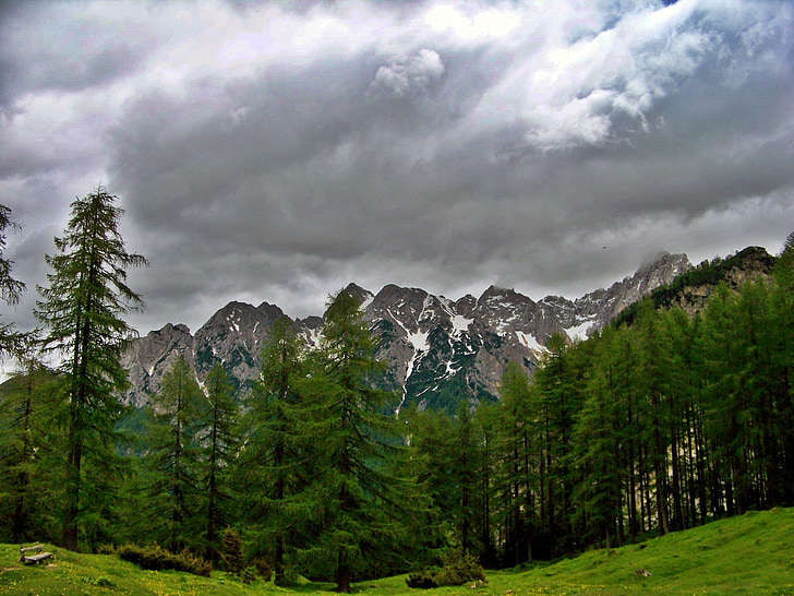 karawanken, gorenjska reģionā, Slovēnija, kalnu pārgājieni, trekings, Triglav nacionālais parks, vrsic pass