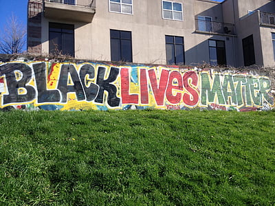 schwarzen Leben Angelegenheit, Afro-Amerikaner, Graffiti, Afro-Amerikaner, Zeichen
