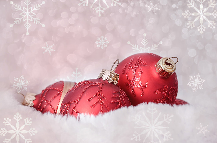 Christmas, Xmas, décoration, saisons, rouge, blanc, vacances