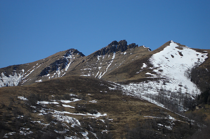 muntanya, neu, Itàlia, Suïssa, paisatge, l'hivern, muntanyes