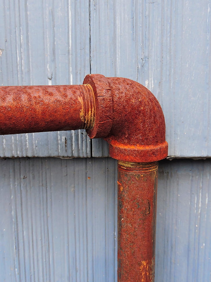 pipe, elbow, joint, rust, rusted, plumbing, industrial