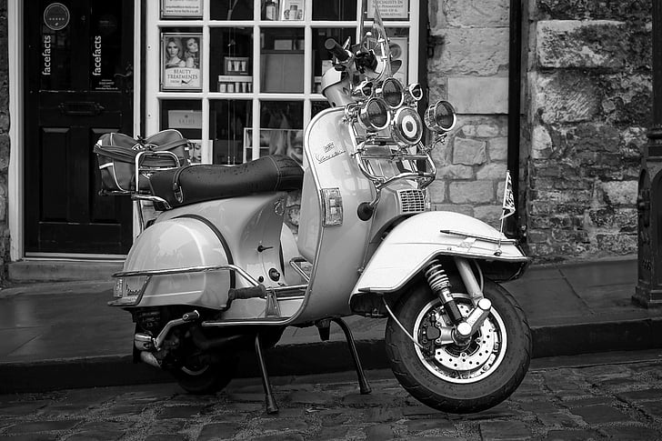 Vespa, skuter, motorno kolo, vozila, ikona, Urban, Italija