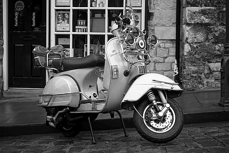 Vespa, scooter, moto, veicolo, icona, urbano, Italia