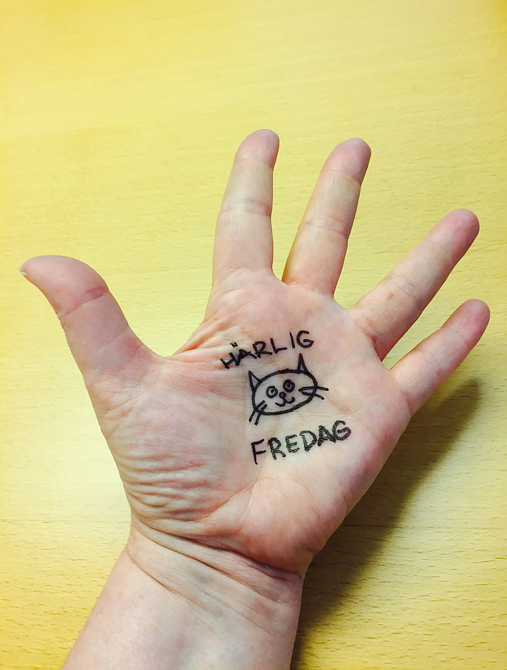 hand, friday, fingers, extended
