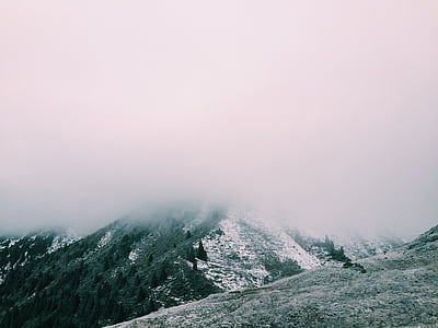 Bergen, mist, natuur, bergtop, gebergte, landschap, buiten