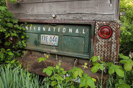 teherautó, régi, Vintage, rozsdás, jármű, fém, antik