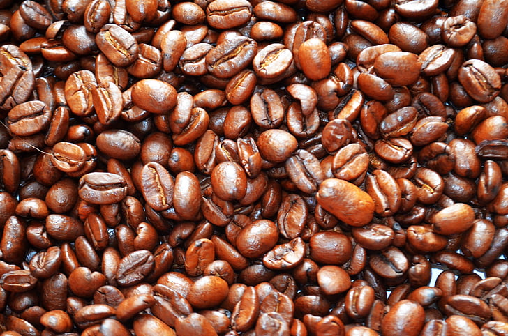 ziarna kawy, korzyści z, zapach, fasola, brązowy, tła, Kofeina