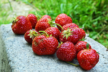 φράουλες, φρούτα, κόκκινο, ώριμα, Γλυκό, βιο, φυσικό