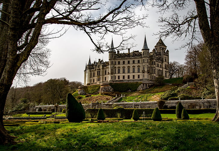 dunrobin castle, castle, chateau, scotland, historical