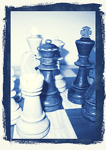 Schach, Schachfiguren, König, Lady, Schachbrett, Strategie-Spiel, Strategie