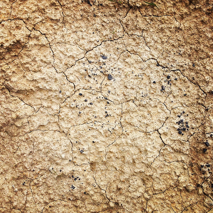 pruun, kuiv, liiv, kipsplaadile, struktuur, maa, tekstureeritud