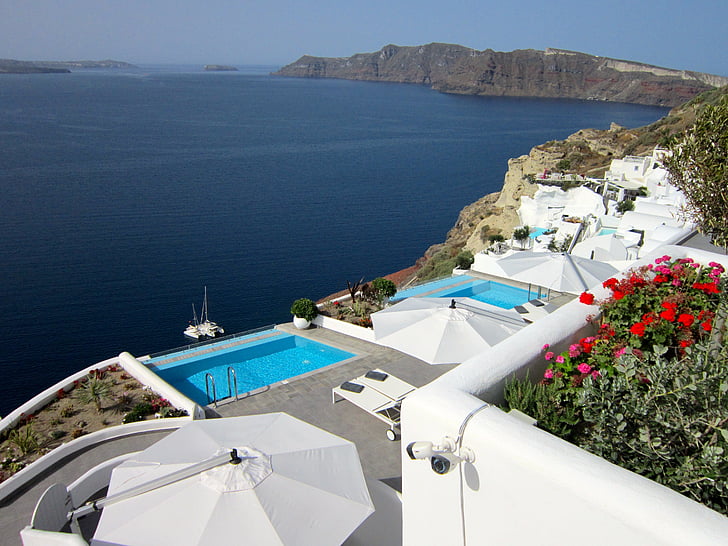 Santorini, Grecja, ISL, Wyspa, morze, wakacje, Europy