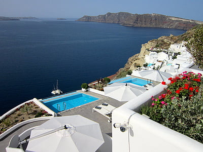 Santorini, Grècia, ISL, illa, Mar, vacances, Europa