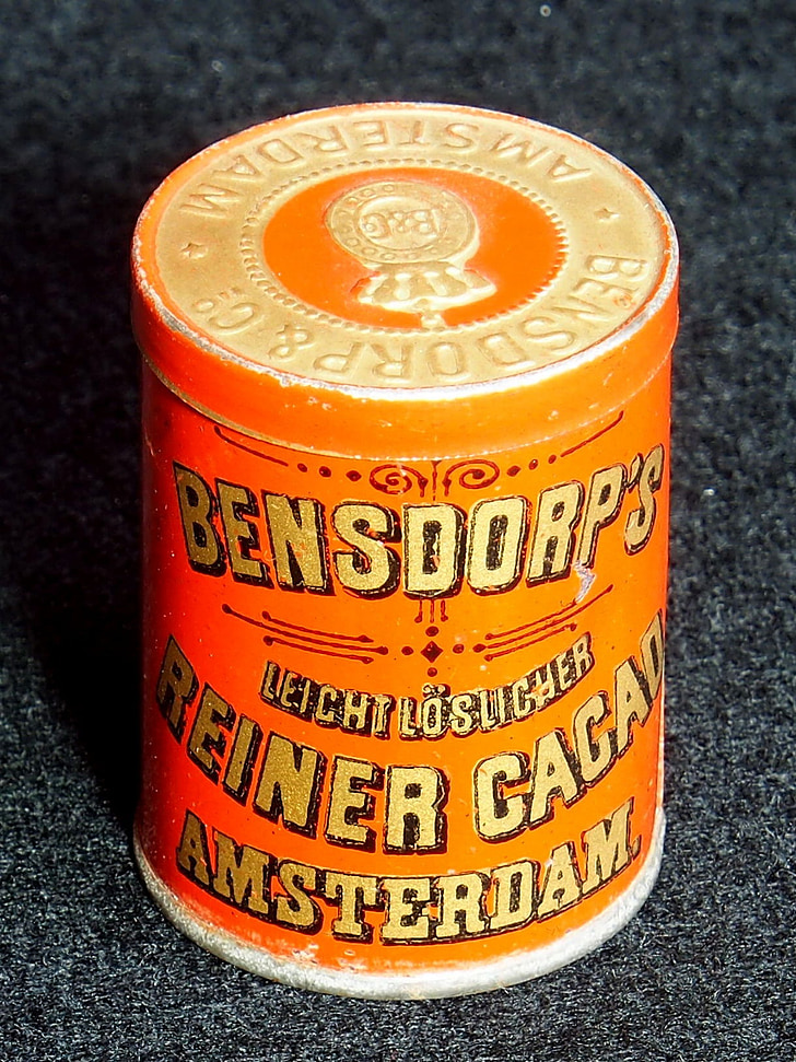 bensdorps, cacao, box, tin, package, old, retro