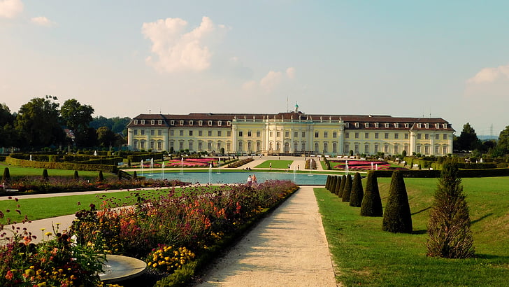 Château, Ludwigsburg Allemagne, Palais de Ludwigsburg, attraction, blühendes baroque, Château de fée, idyllique