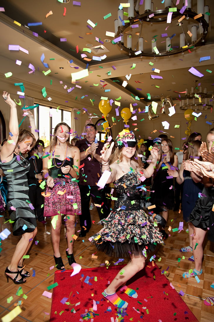 bat mitzvah, confetti, party, staar entertainment, people