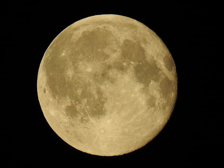 Luna, cerrar, Luna llena, cráteres de la luna, satélite, luz de la luna, Luna