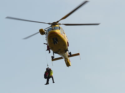 хеликоптер, спасяване, първа помощ, Планинска спасителна служба, лети, ротор, рапел