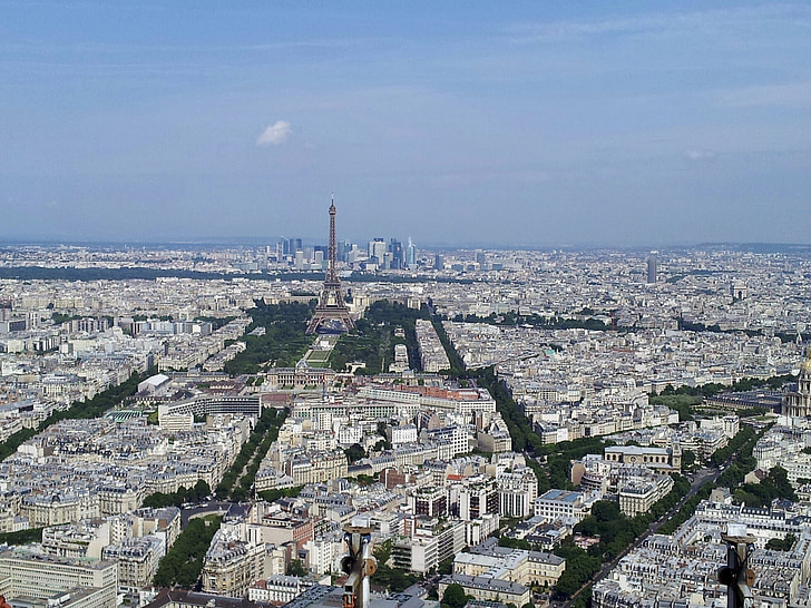 Paryż, programu Outlook, widok na miasto, Tour eiffel, Francja, punkt orientacyjny, kosmopolityczne miasto