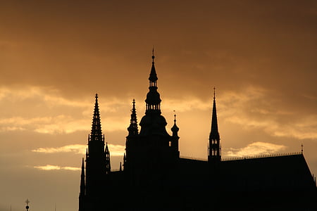 Praha, Česká republika, Karlov most, Pražský hrad, malé stránky, historicky, Moldavsko