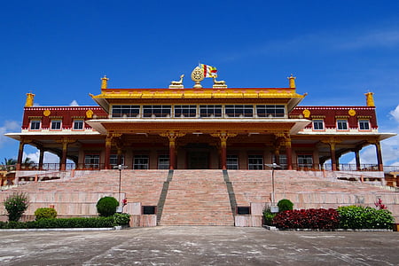monastery, gaden jangtse, building, architecture, tibetan, settlement, buddhism