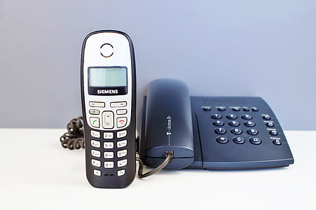 携帯電話, 通信, コール センター, キーボード, 古い, 事務所, 呼び出し