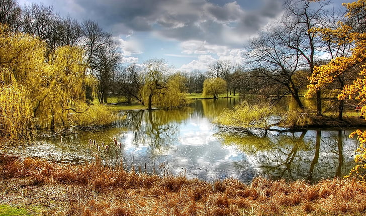 Park, Braunschweig, natuur, Duitsland, landschap, Lake, Neder-Saksen