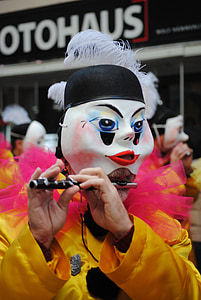 máscara, flautim, Carnaval, Basler fasnacht 2015