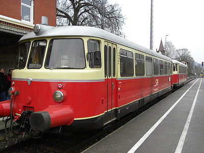 Zug, Lokomotive, Eisenbahn, vt8, man Triebwagen, historisch