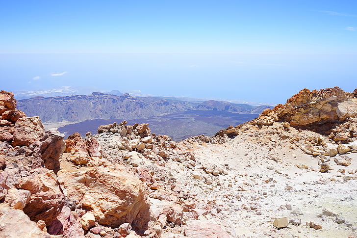 Teide, programu Outlook, Odległy widok, Przeczytaj cañadas, Caldera, Pico del teide, szczyt