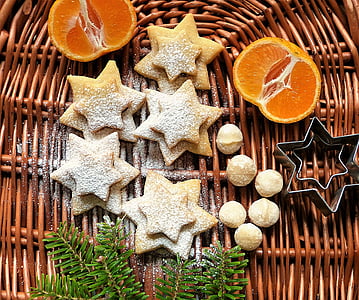 biscotto, Natale, Macadamia, dadi, mandarino, avvento, cookie