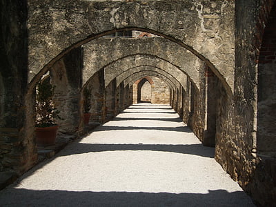 Archway, missioon, San antonio, Ajalooline, kirik, Hispaania, kivi