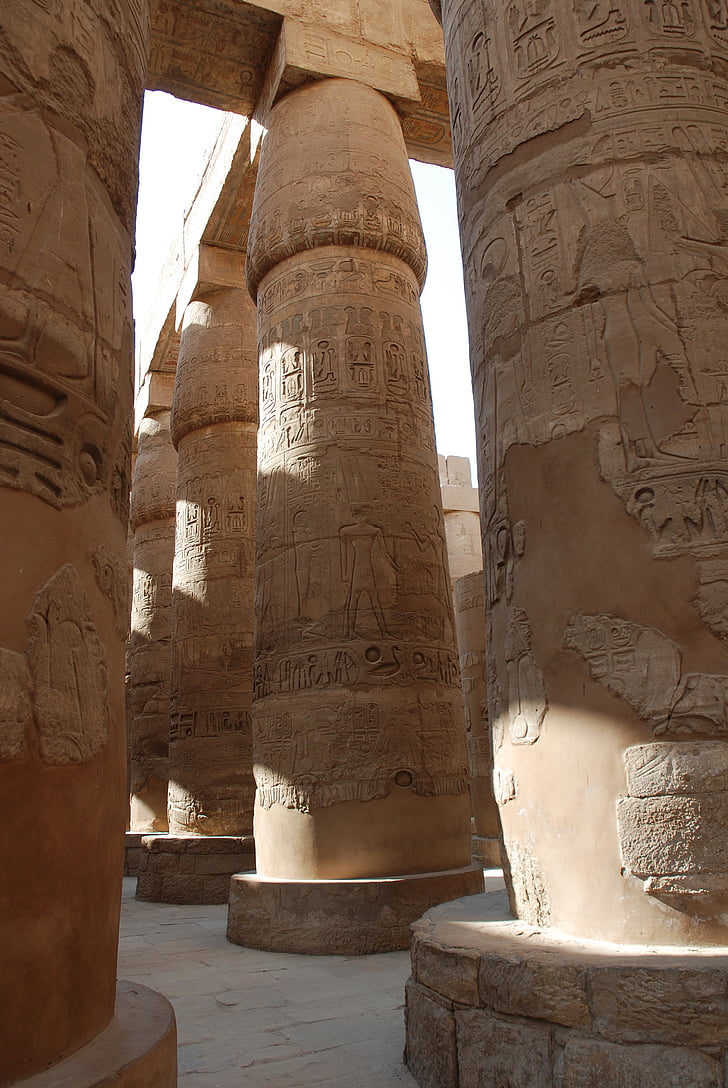 Egypten, antika, arkeologi, Luxor, Karnak, templet, sevärdheter