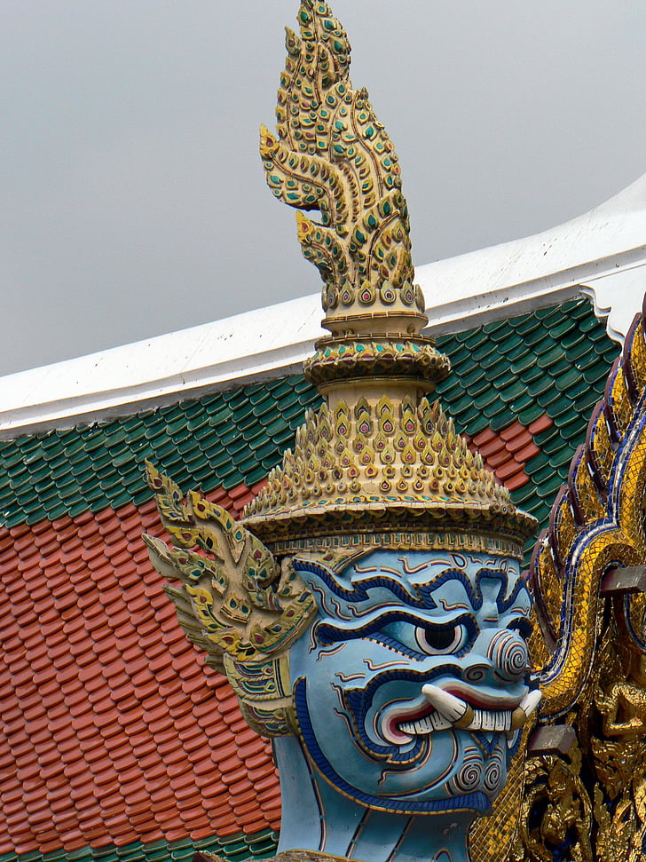 Bangkok, Palace, Royal, Guardian, statuen, guddommelighet