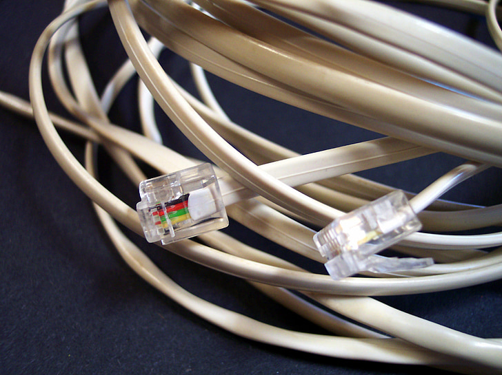 Internetu, kabel, počítač